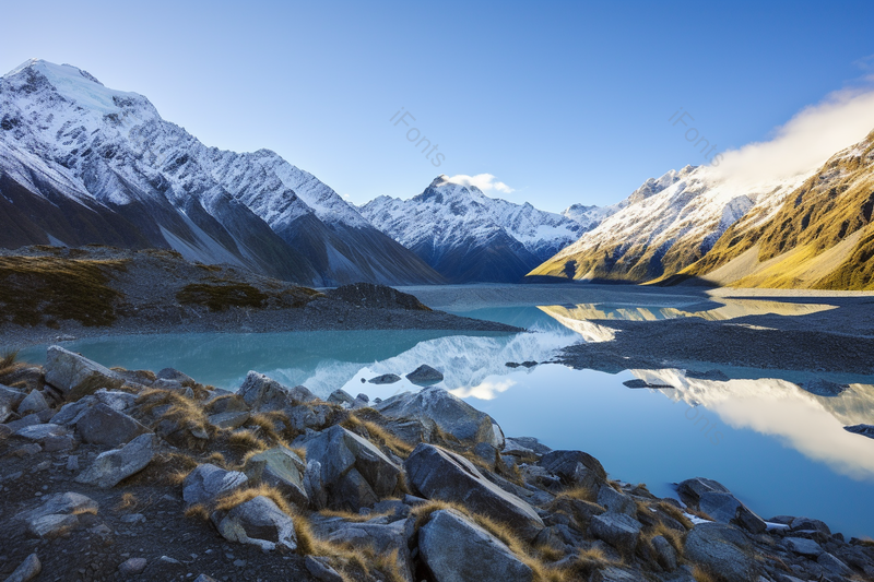 阳光下冰川雪山的自然风景背景,高清,摄影图,摄影图片,图片大全,摄影图免费下载